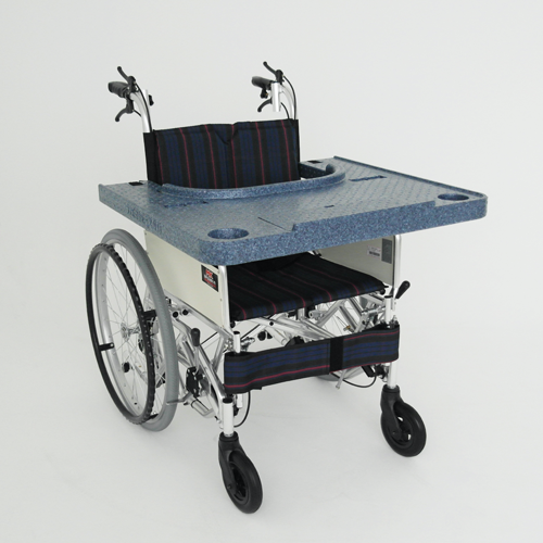 마마품 휠체어 기능성 테이블-대형 (다크블루.성인용/체격이큰)